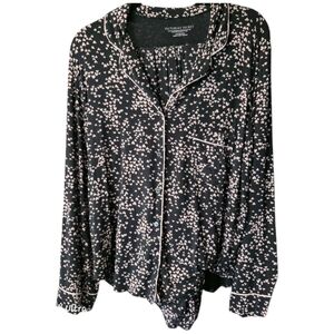 Victoria's Secret Black and Pink With Pants Pj Set. Size Large Regular